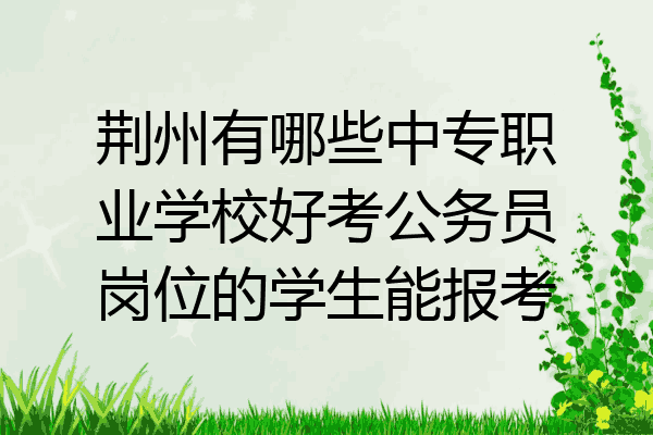 荆州有哪些中专职业学校好考公务员岗位的学生能报考