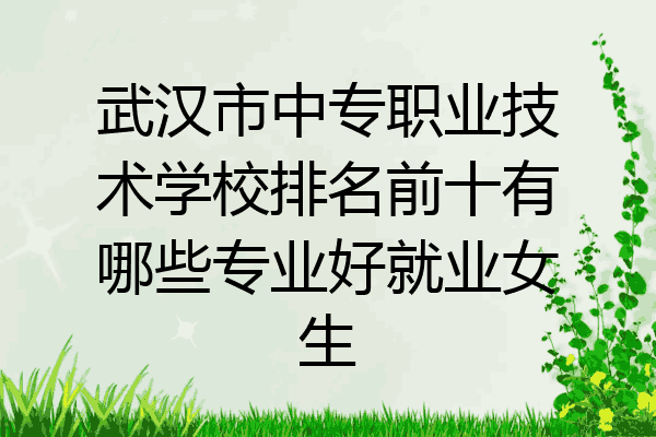 武汉市中专职业技术学校排名前十有哪些专业好就业女生