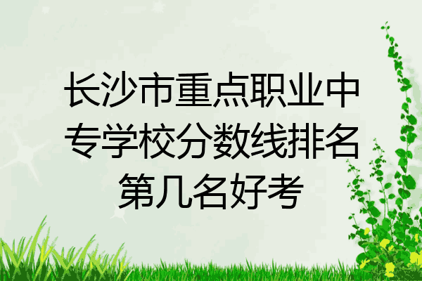 长沙市重点职业中专学校分数线排名第几名好考