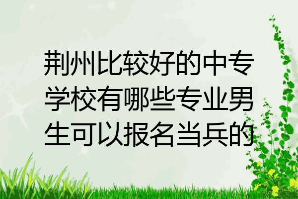荆州比较好的中专学校有哪些专业男生可以报名当兵的