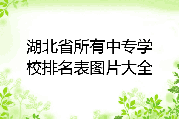 湖北省所有中专学校排名表图片大全