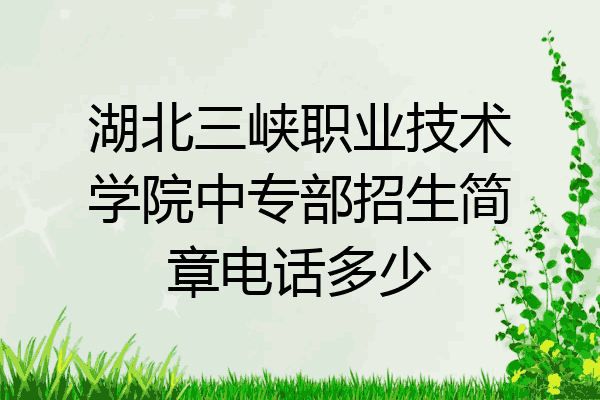 湖北三峡职业技术学院中专部招生简章电话多少