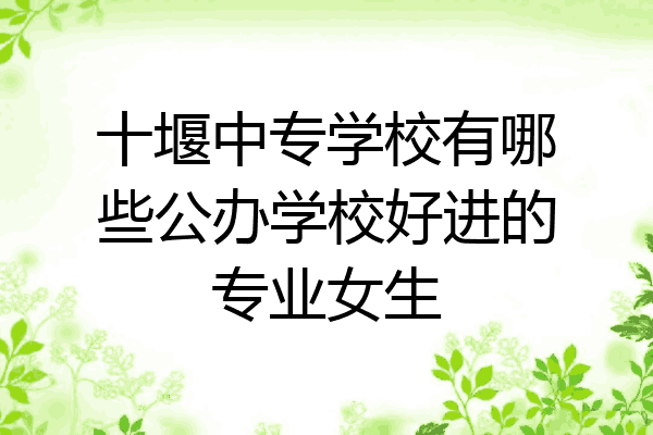十堰中专学校有哪些公办学校好进的专业女生