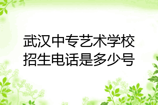 武汉中专艺术学校招生电话是多少号