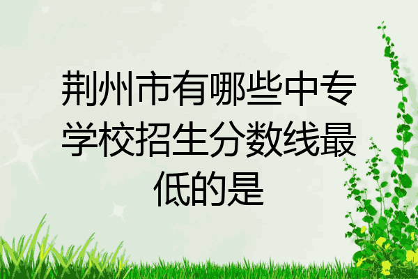 荆州市有哪些中专学校招生分数线最低的是