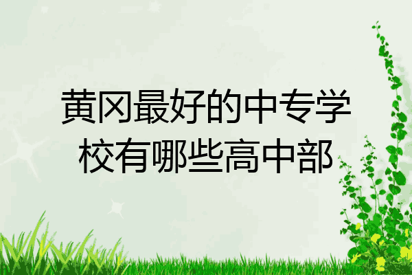 黄冈最好的中专学校有哪些高中部