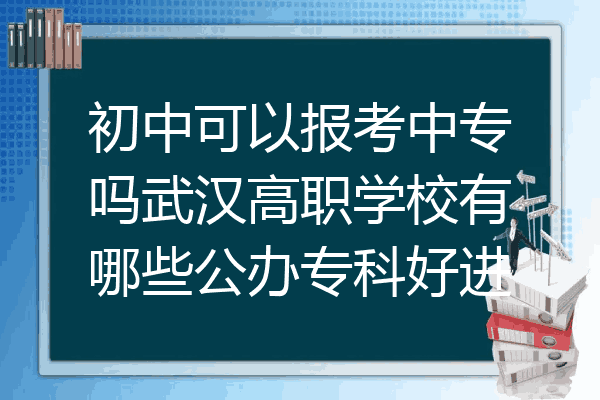 初中可以报考中专吗武汉高职学校有哪些公办专科好进