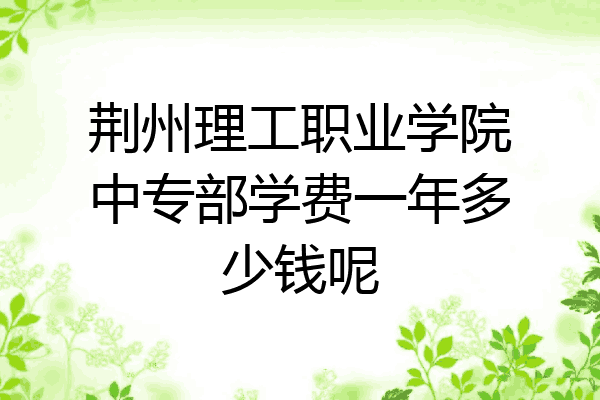 荆州理工职业学院中专部学费一年多少钱呢