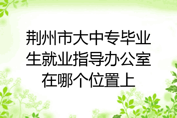 荆州市大中专毕业生就业指导办公室在哪个位置上