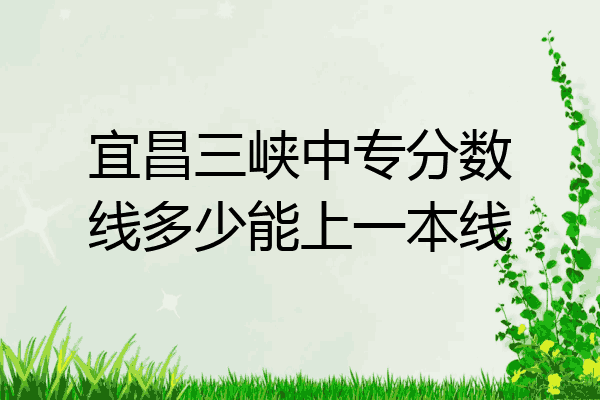 宜昌三峡中专分数线多少能上一本线