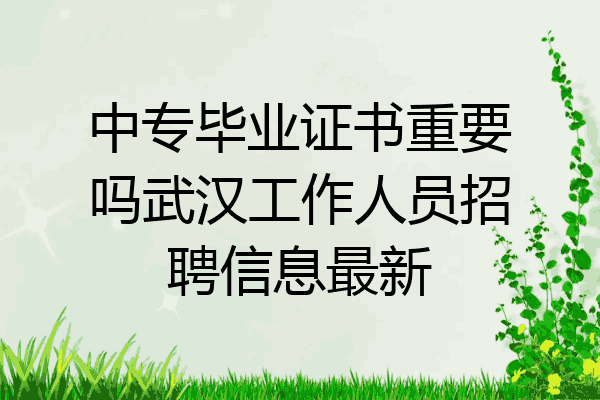 中专毕业证书重要吗武汉工作人员招聘信息最新