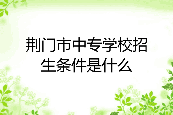 荆门市中专学校招生条件是什么