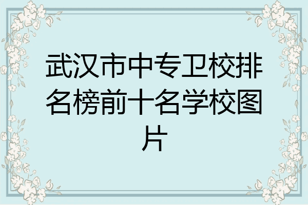 武汉市中专卫校排名榜前十名学校图片