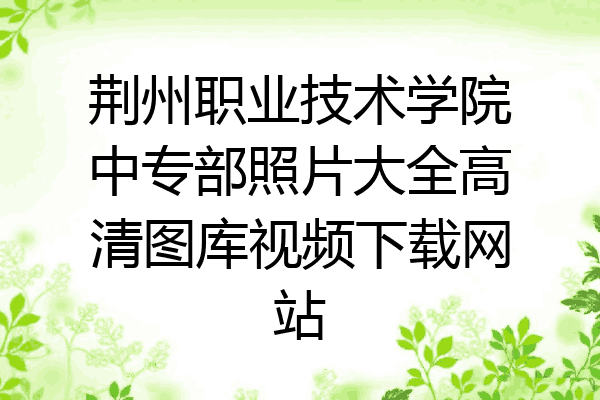 荆州职业技术学院中专部照片大全高清图库视频下载网站