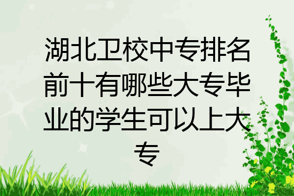 湖北卫校中专排名前十有哪些大专毕业的学生可以上大专