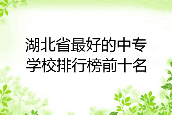 湖北省最好的中专学校排行榜前十名