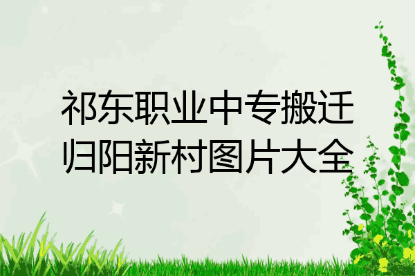 祁东职业中专搬迁归阳新村图片大全