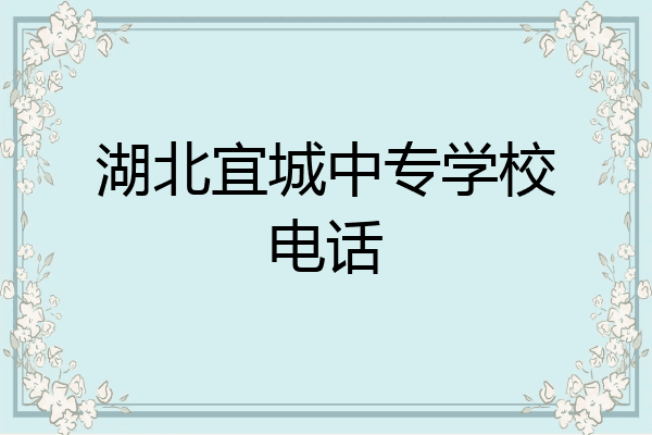 湖北宜城中专学校电话
