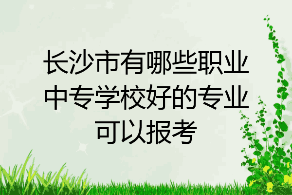 长沙市有哪些职业中专学校好的专业可以报考