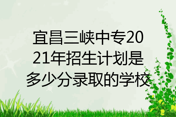 宜昌三峡中专2021年招生计划是多少分录取的学校