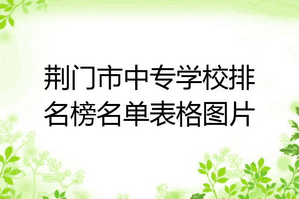 荆门市中专学校排名榜名单表格图片