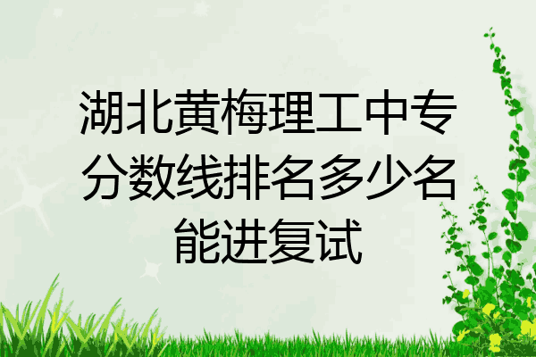 湖北黄梅理工中专分数线排名多少名能进复试
