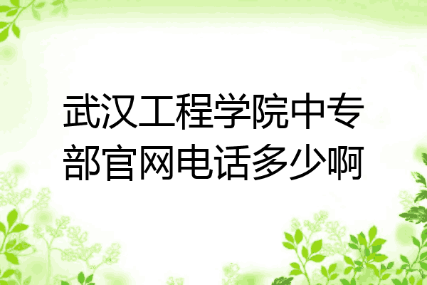 武汉工程学院中专部官网电话多少啊
