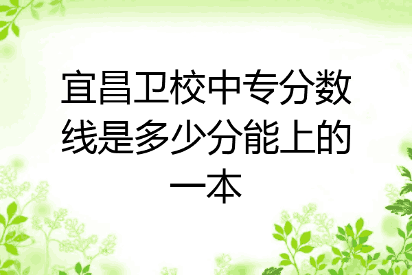 宜昌卫校中专分数线是多少分能上的一本