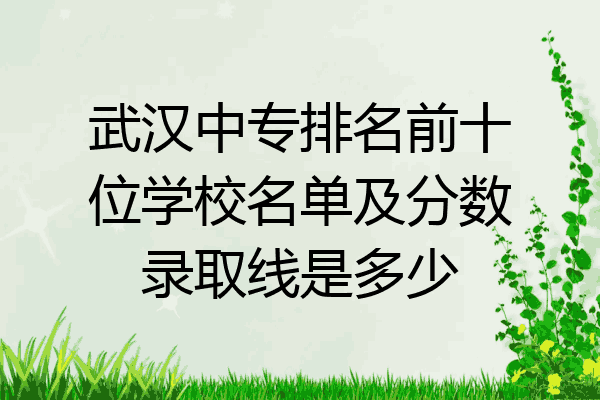 武汉中专排名前十位学校名单及分数录取线是多少