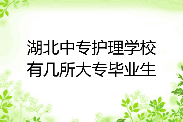 湖北中专护理学校有几所大专毕业生