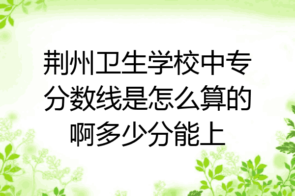 荆州卫生学校中专分数线是怎么算的啊多少分能上