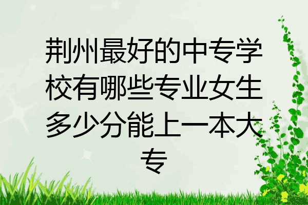 荆州最好的中专学校有哪些专业女生多少分能上一本大专