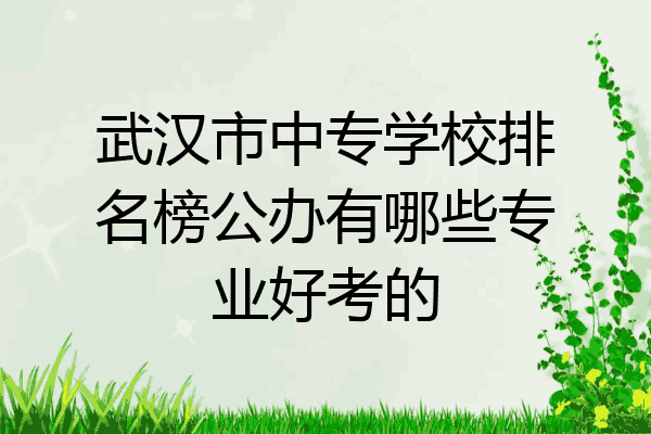 武汉市中专学校排名榜公办有哪些专业好考的
