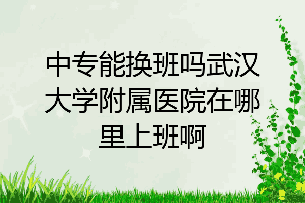 中专能换班吗武汉大学附属医院在哪里上班啊