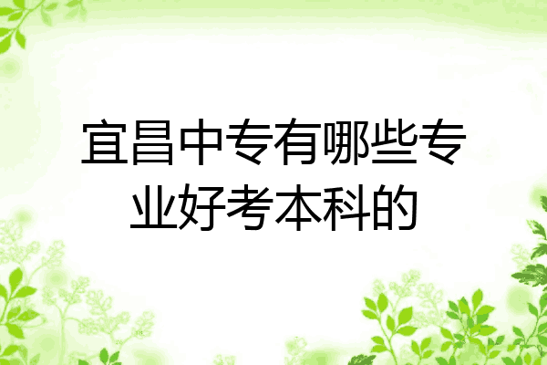 宜昌中专有哪些专业好考本科的
