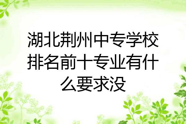湖北荆州中专学校排名前十专业有什么要求没