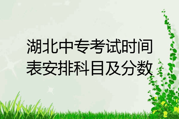 湖北中专考试时间表安排科目及分数