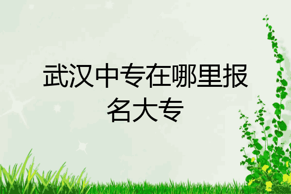 武汉中专在哪里报名大专
