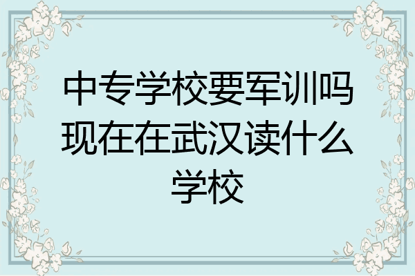 中专学校要军训吗现在在武汉读什么学校