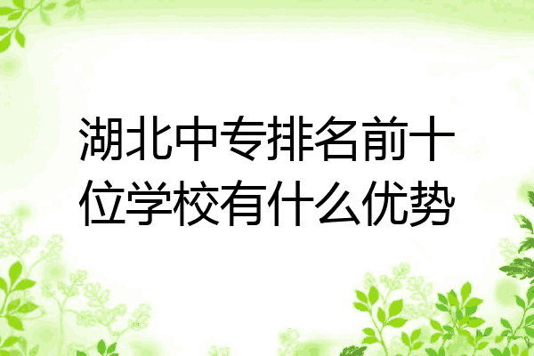 湖北中专排名前十位学校有什么优势
