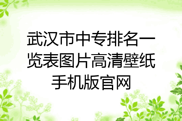武汉市中专排名一览表图片高清壁纸手机版官网