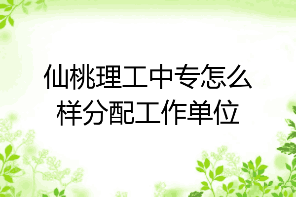 仙桃理工中专怎么样分配工作单位