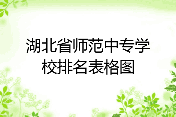 湖北省师范中专学校排名表格图