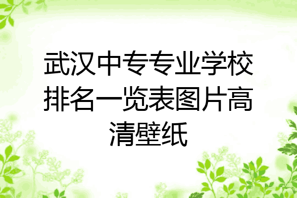 武汉中专专业学校排名一览表图片高清壁纸