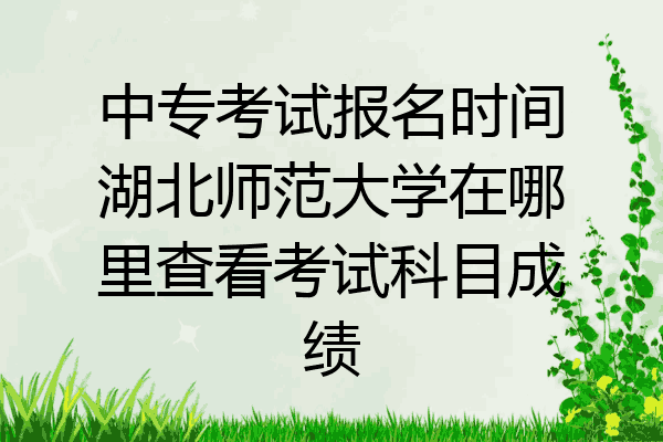 中专考试报名时间湖北师范大学在哪里查看考试科目成绩