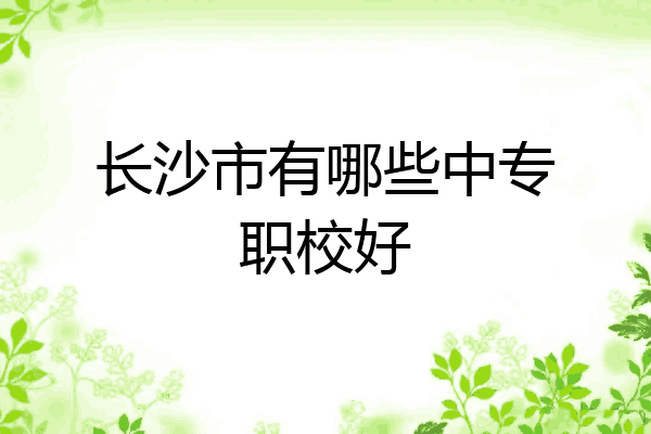 长沙市有哪些中专职校好