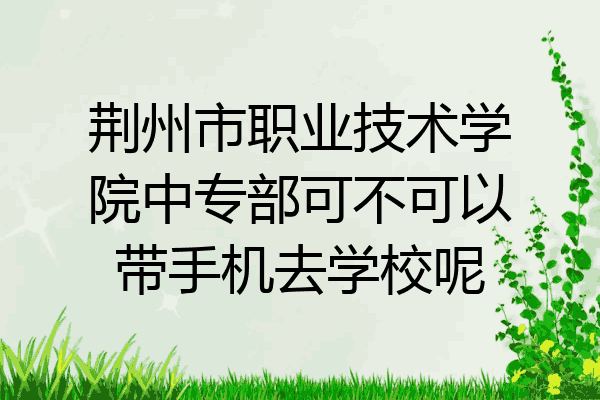 荆州市职业技术学院中专部可不可以带手机去学校呢