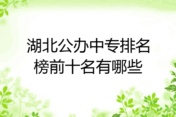 湖北公办中专排名榜前十名有哪些