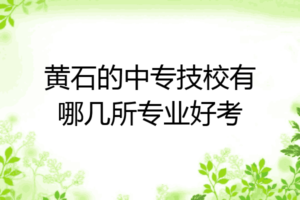 黄石的中专技校有哪几所专业好考
