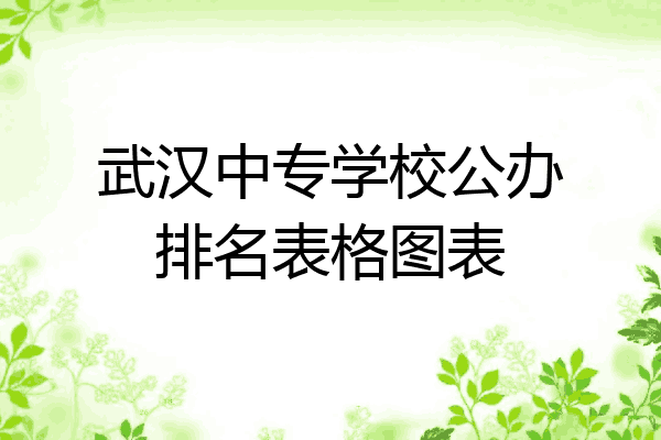 武汉中专学校公办排名表格图表
